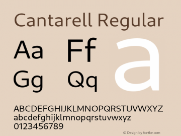Cantarell Regular Version 0.301 Font Sample