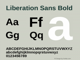 Liberation Sans Bold Version 2.1.2 Font Sample