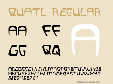 Quatl Regular 1 Font Sample