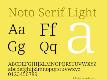 Noto Serif Light Version 2.004; ttfautohint (v1.8.3) -l 8 -r 50 -G 200 -x 14 -D latn -f none -a qsq -X 