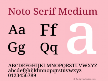 Noto Serif Medium Version 2.004; ttfautohint (v1.8.3) -l 8 -r 50 -G 200 -x 14 -D latn -f none -a qsq -X 