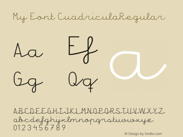 My Font CuadriculaRegular Version 0.001 Font Sample