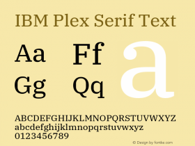 IBM Plex Serif Text Version 2.6图片样张