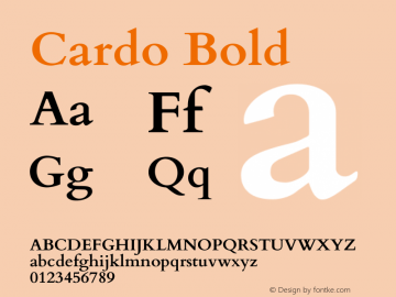 Cardo Bold Version 1.0011图片样张