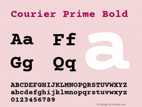 Courier Prime Bold Version 3.018图片样张