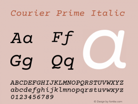 Courier Prime Italic Version 3.018图片样张