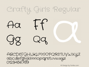 Crafty Girls Regular Version 1.001 Font Sample