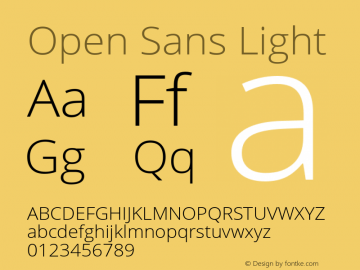 Open Sans Light Version 1.10图片样张