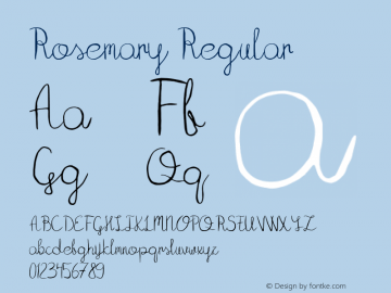 Rosemary Version 1.000;PS 001.000;hotconv 1.0.70;makeotf.lib2.5.58329图片样张