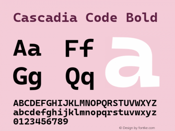 Cascadia Code Bold Version 2009.022图片样张