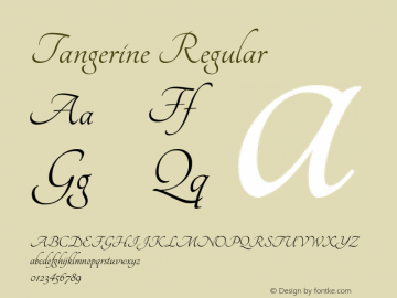 Tangerine Version 1.3 Font Sample