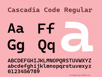 Cascadia Code SemiBold Version 2009.022图片样张