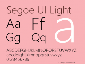 Segoe UI Light Version 5.54i图片样张