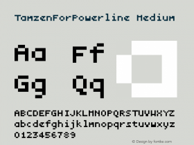 TamzenForPowerline 1.11 Font Sample