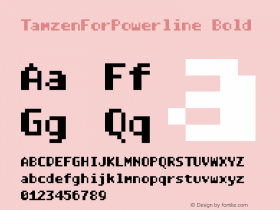 TamzenForPowerline Bold 1.11 Font Sample