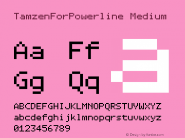 TamzenForPowerline 1.11 Font Sample