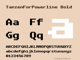 TamzenForPowerline Bold 1.11 Font Sample