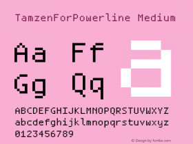 TamzenForPowerline 1.11 Font Sample