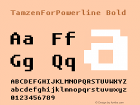 TamzenForPowerline Bold 1.11 Font Sample