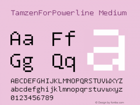 TamzenForPowerline 1.11 Font Sample