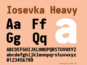 Iosevka Heavy 2.3.3; ttfautohint (v1.8.3)图片样张