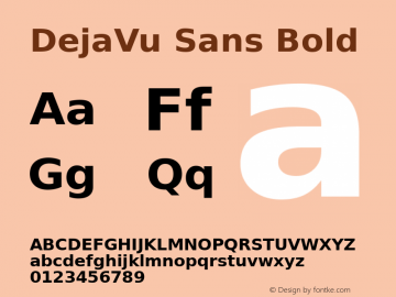 DejaVu Sans Bold Version 2.37 Font Sample