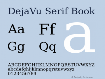 DejaVu Serif Version 2.37 Font Sample