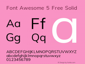 Font Awesome 5 Free Solid 5.0 (build: 1525964628)图片样张