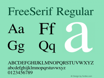 FreeSerif Version 0412.2263图片样张