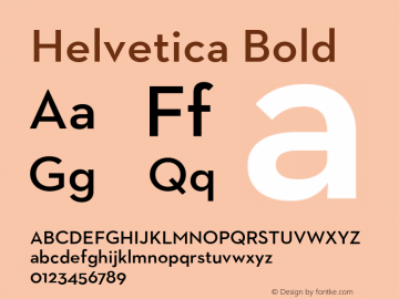 Helvetica-Bold  Font Sample