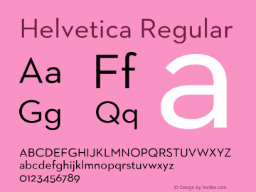 Helvetica 图片样张