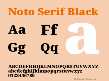 Noto Serif Black Version 2.003图片样张