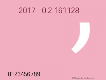 clock2017R_v0.2_161128 Regular Version 1.100; build 20151201 Font Sample