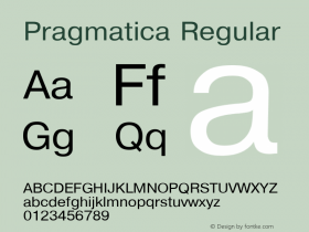 Pragmatica Converted from d:\win\system\P1_HNT.TF1 by ALLTYPE图片样张