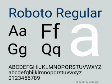 Roboto  Font Sample