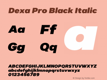 DexaPro-BlackItalic Version 1.001图片样张