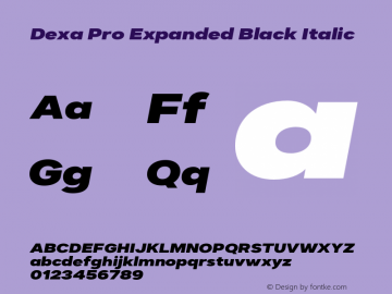 DexaProExpanded-BlackItalic Version 1.001图片样张