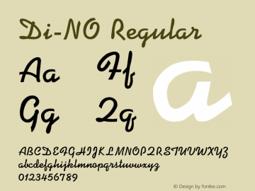 Di-NO Regular Converted from c:\windows\fontfact\DINORMA_.FF1 by ALLTYPE图片样张