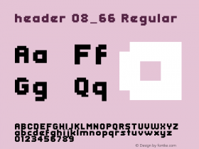 header 08_66 Regular Macromedia Fontographer 4.1.4 4/1/02图片样张