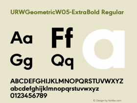 URW Geometric W05 Extra Bold Version 1.00 Font Sample