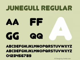 Junegull Regular Version 2.000 2004 Font Sample