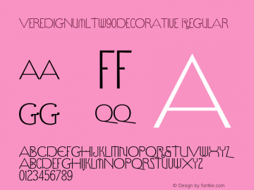 Vere Dignum LT W90 Decorative Version 1.00 Font Sample