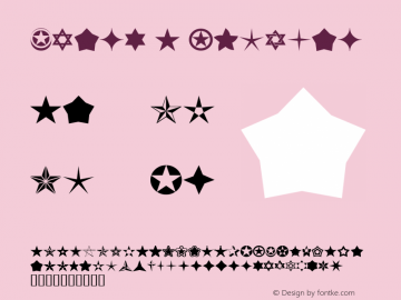 Stars A W95 Regular Version 4.10 Font Sample