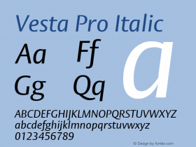 Vesta Pro Italic Version 1.00图片样张