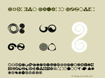 Spirals Rotors W05 Regular Version 4.10 Font Sample