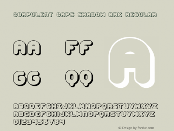 Corpulent Caps Shadow BRK Regular Version 1.06 Font Sample