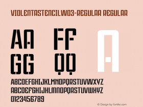 Violenta Stencil W03 Regular Version 1.10 Font Sample