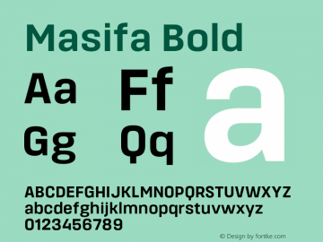 Masifa-Bold Version 1.001图片样张