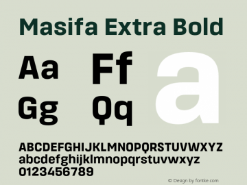 Masifa-ExtraBold Version 1.001图片样张