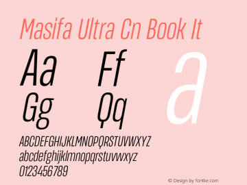MasifaUltraCn-BookIt Version 1.001 Font Sample